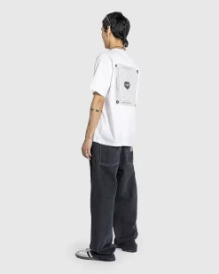 Hjerte Bandana T-Shirt Hvid/Sort/Stenvasket