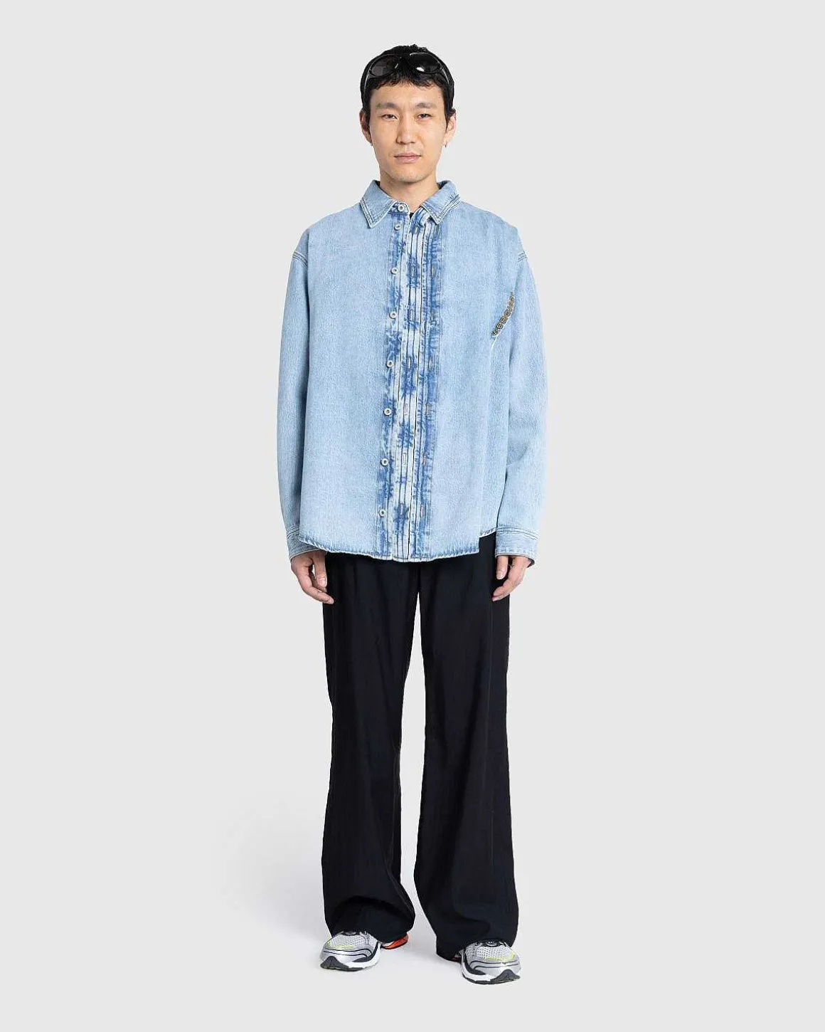 Hook And Eye Denim Shirt Ice Blue