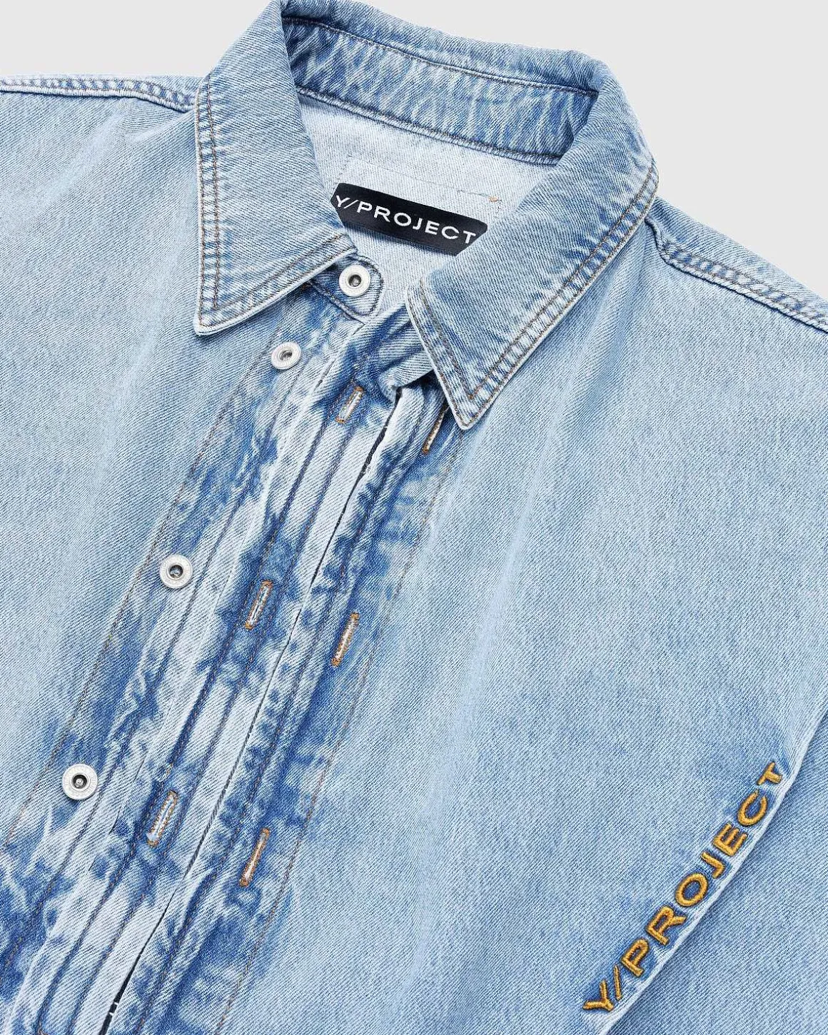 Hook And Eye Denim Shirt Ice Blue