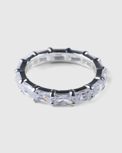 Horizon Eternity Ring Solv/Hvid