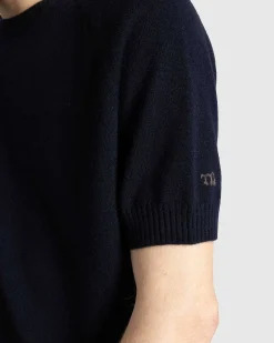 Jack Crew Neck Cashmere Kortaermet Sweater Midnatsbla