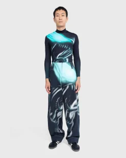 Jeans Med Tryk Blagron/Aqua