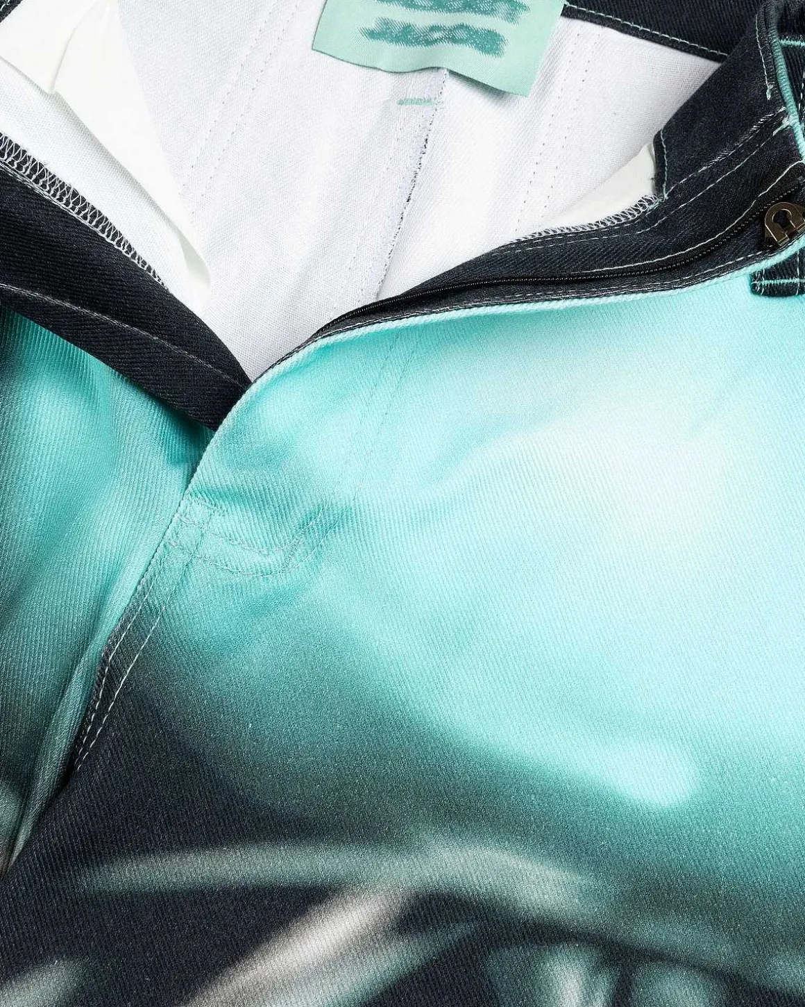 Jeans Med Tryk Blagron/Aqua