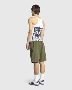 Jersey Top Trykt Cage Trompe L'Oeil Hvid/Sort