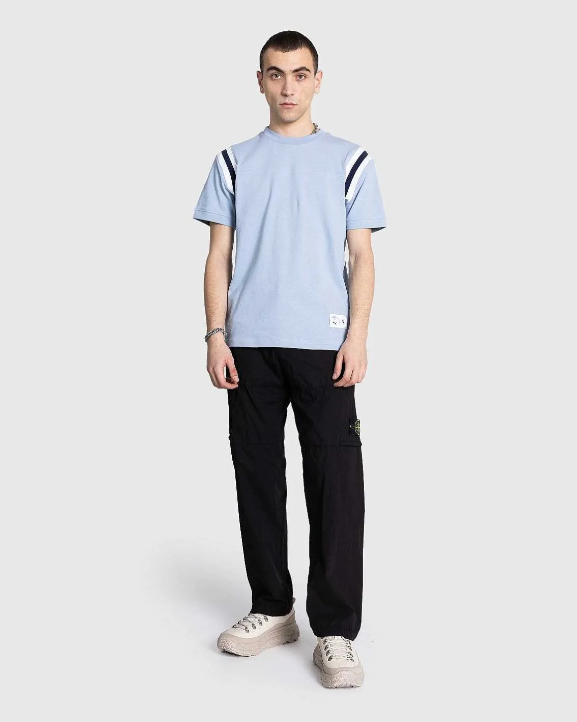 Jet Sleeve T-Shirt Blue Wash