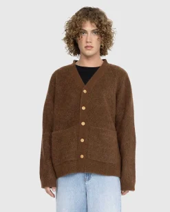 Kaito Cardigan Brun Mohair