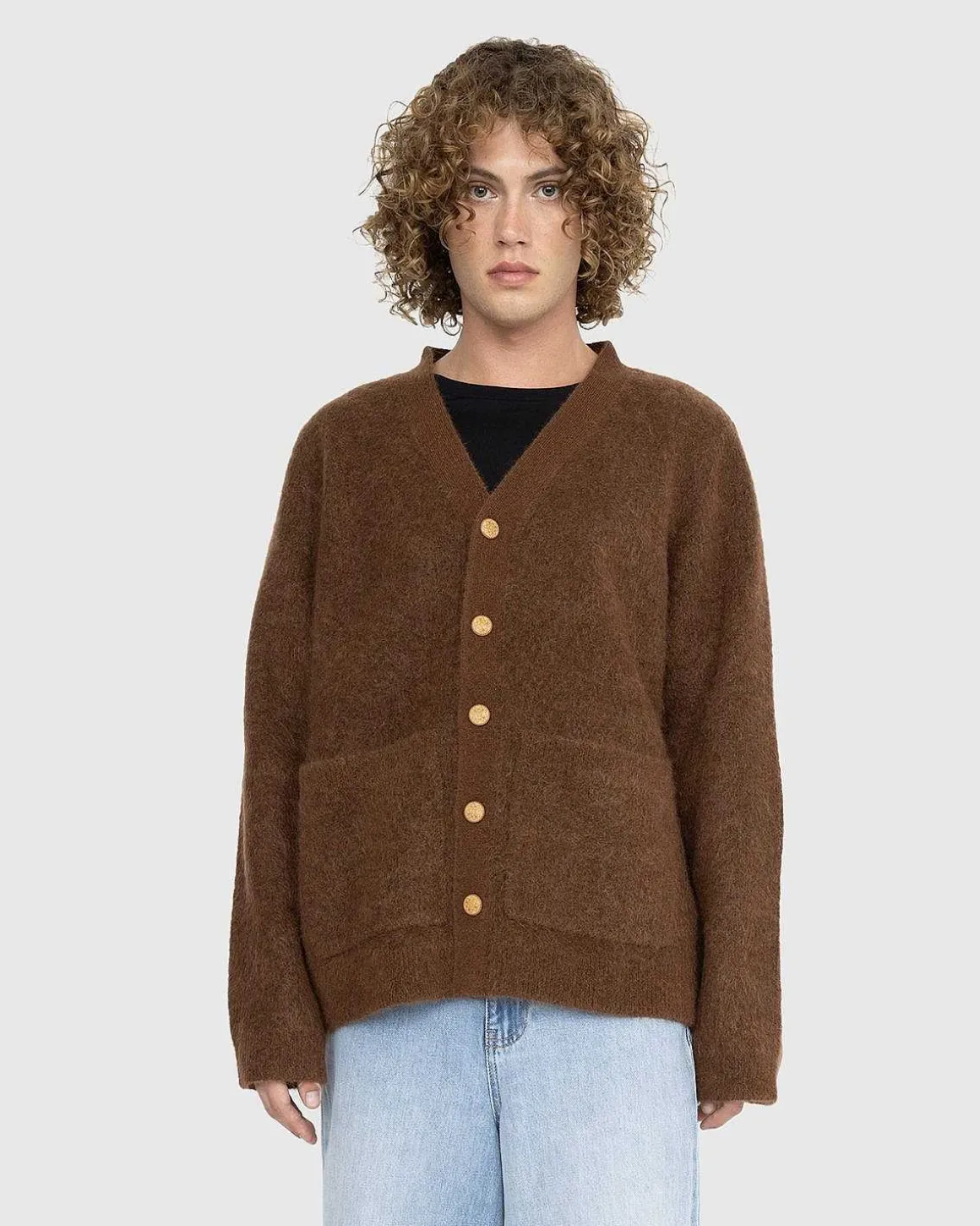 Kaito Cardigan Brun Mohair