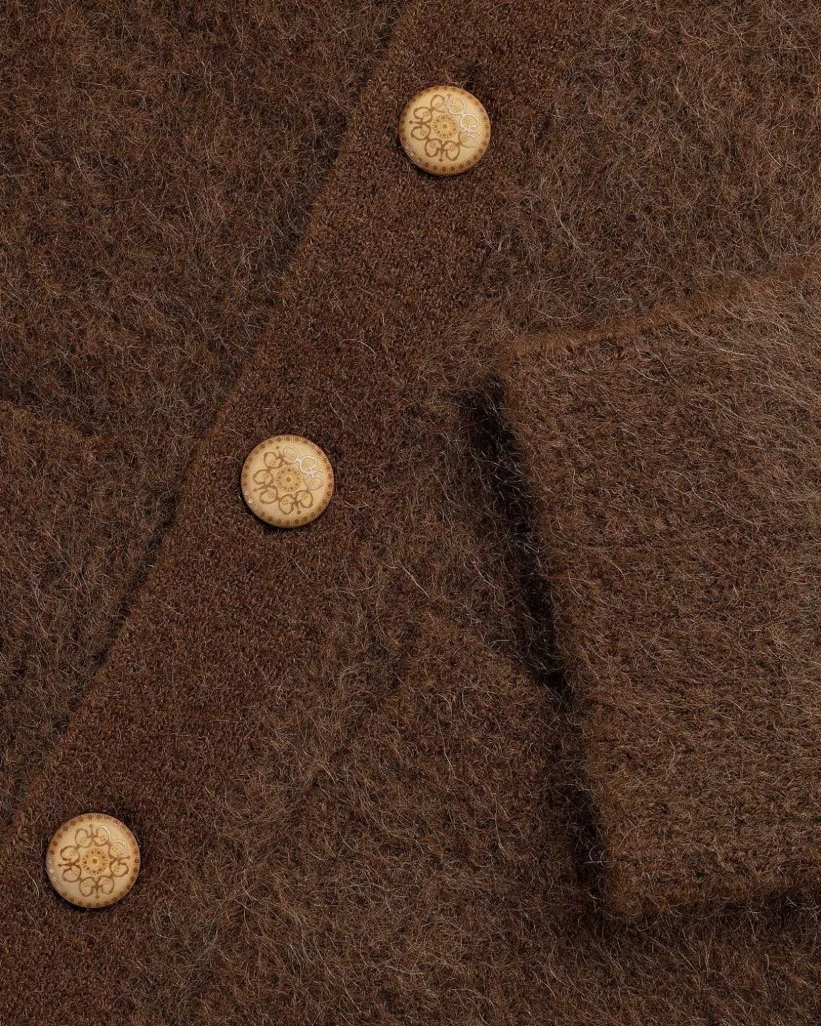 Kaito Cardigan Brun Mohair