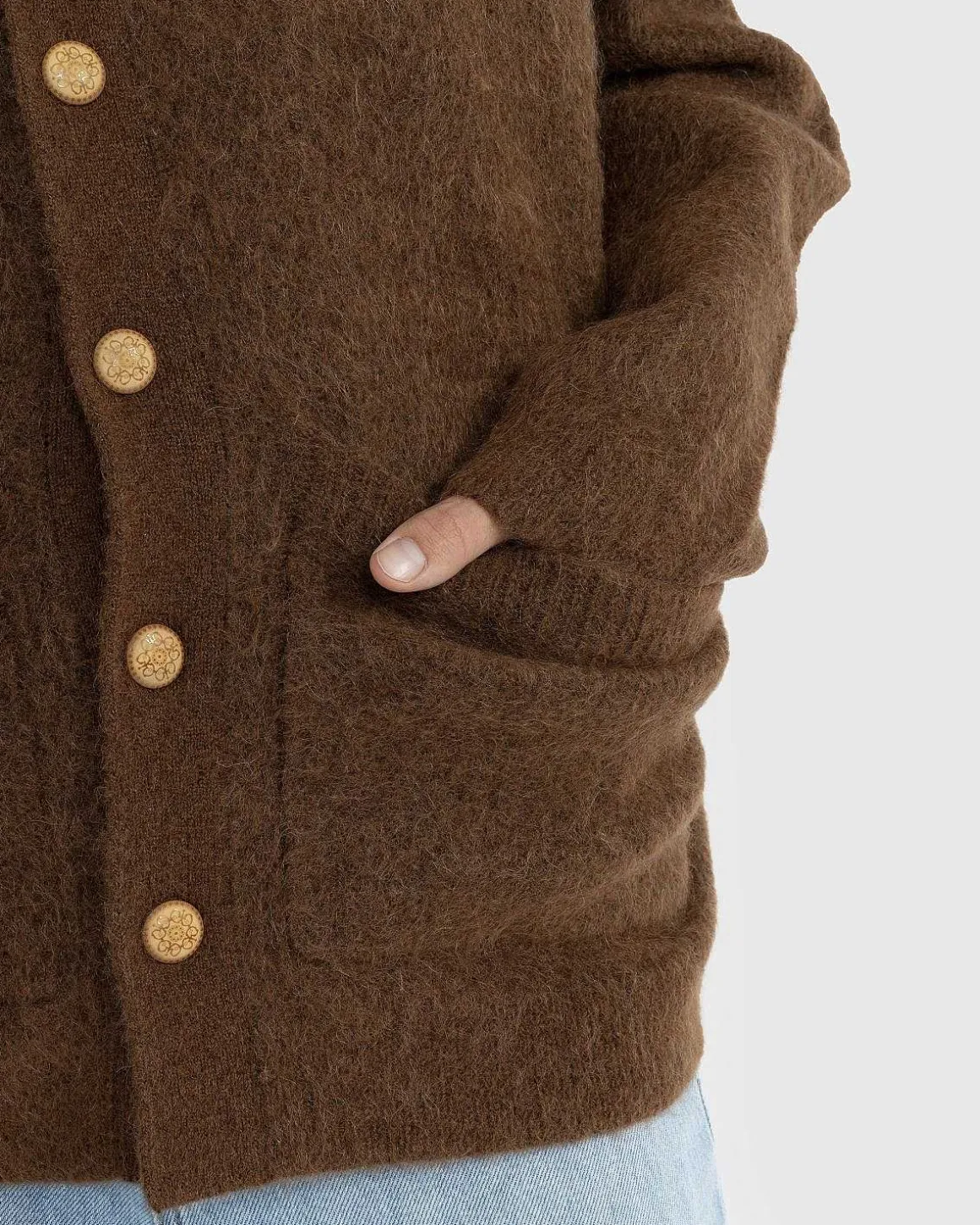 Kaito Cardigan Brun Mohair