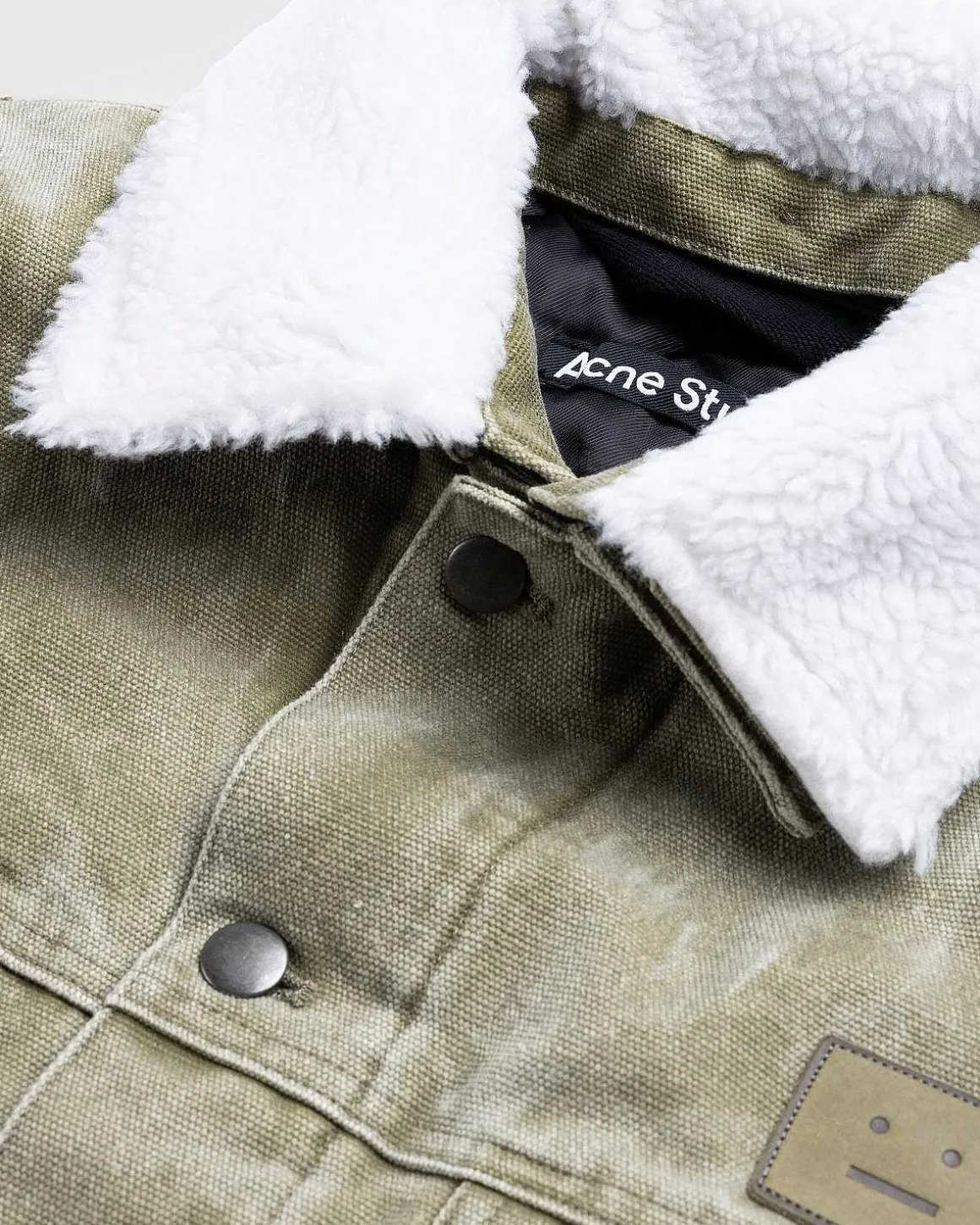 Kanvas Polstret Jakke Khaki Beige