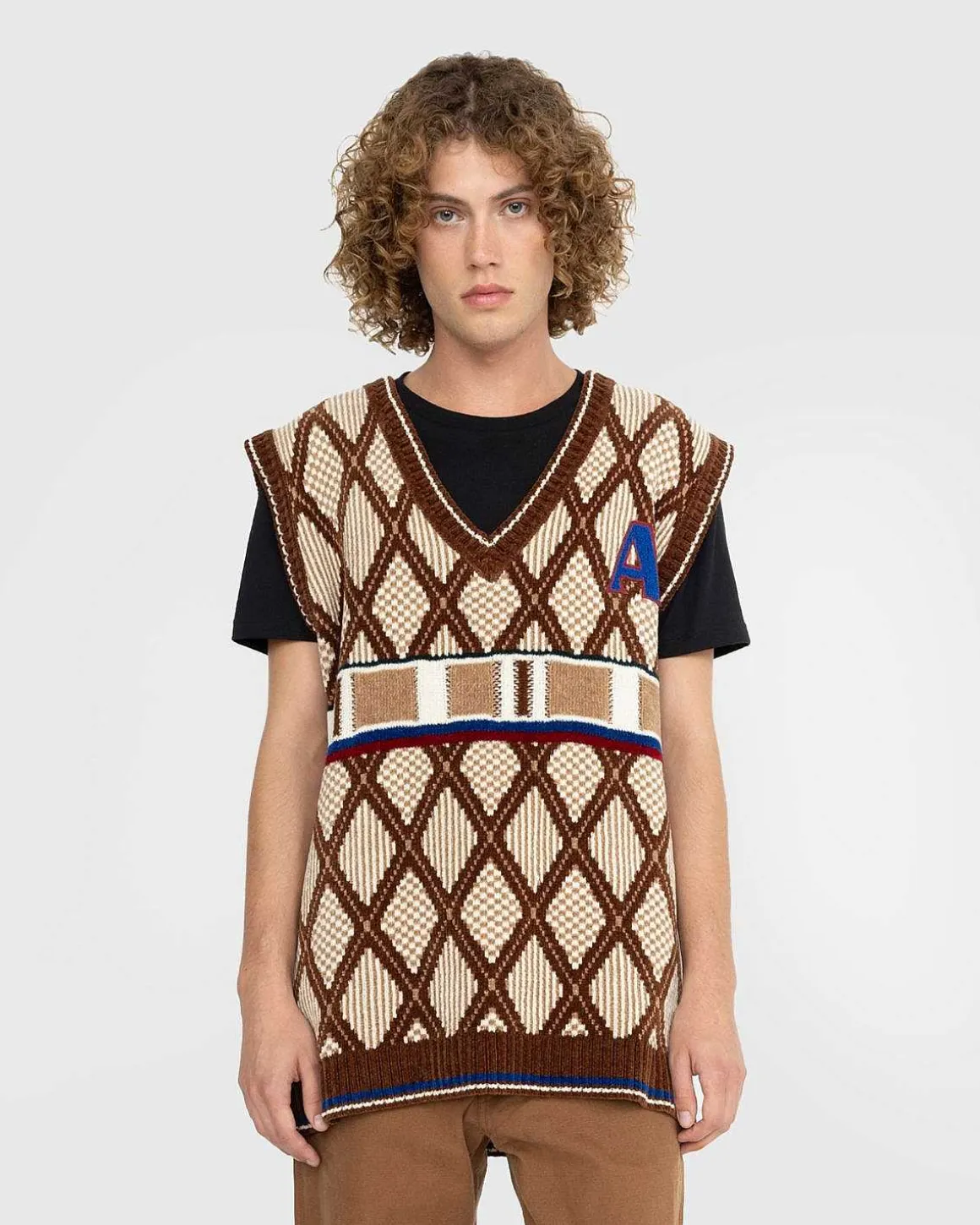 Kingpin Strikket Vest Brun