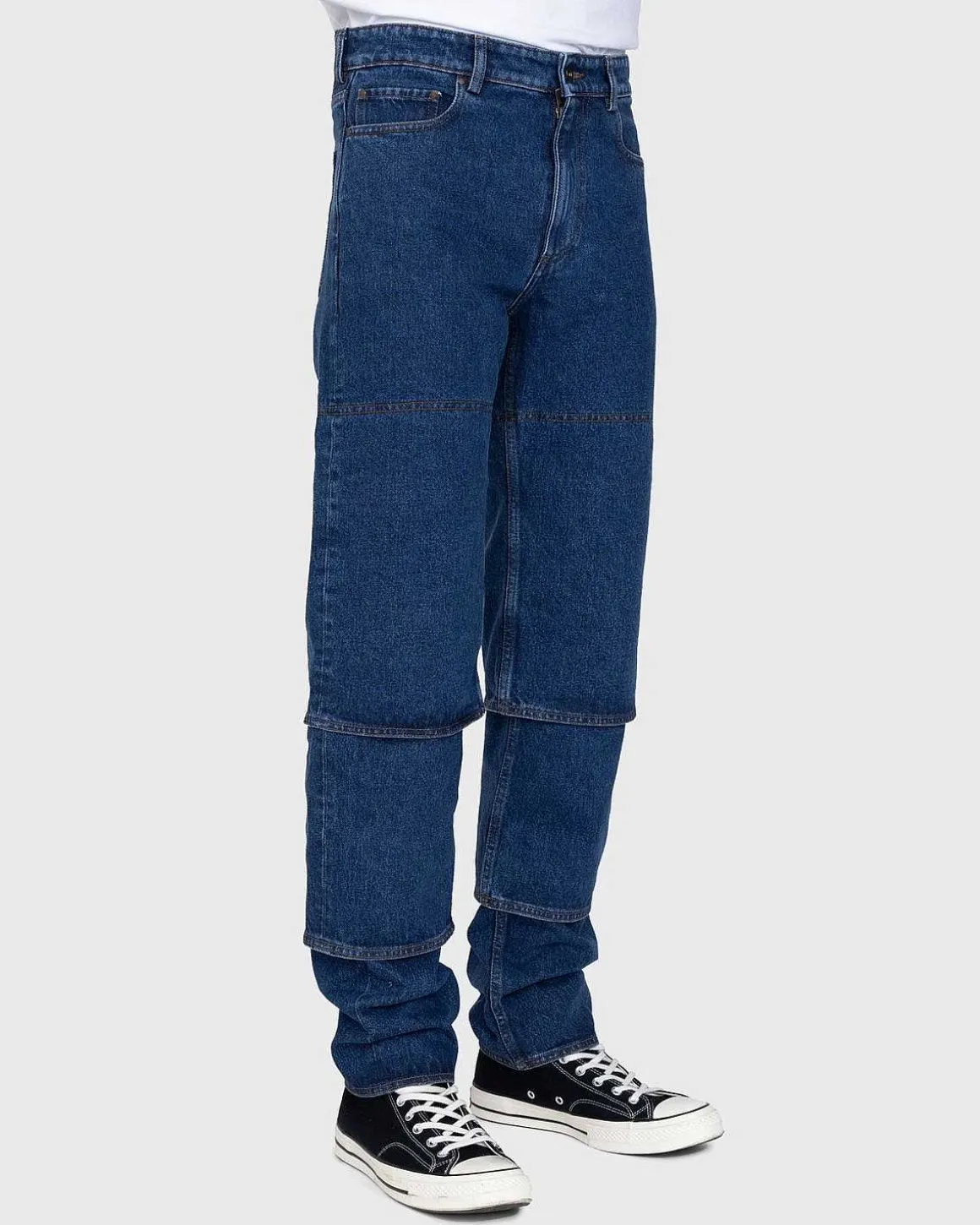 Klassiske Multi-Manchet Jeans Bla