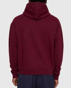 Klassisk Fleece-Haettetroje Bordeaux