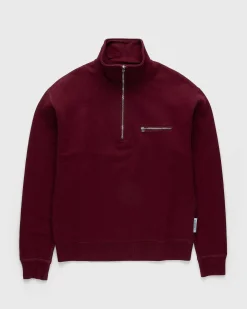 Klassisk Kvart Lynlas Fleece Bordeaux