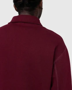 Klassisk Kvart Lynlas Fleece Bordeaux