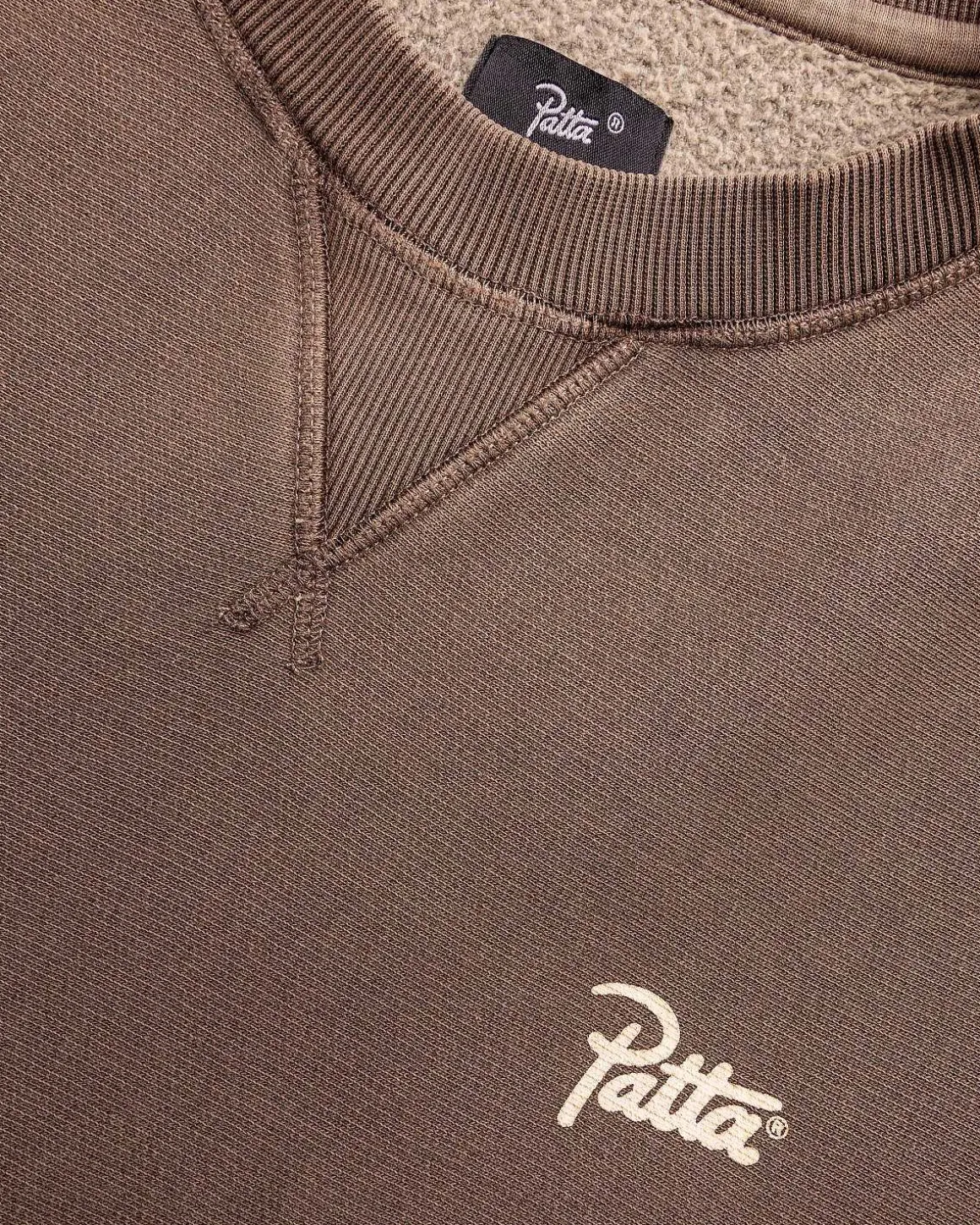 Klassisk Vasket Crewneck Sweater Morel