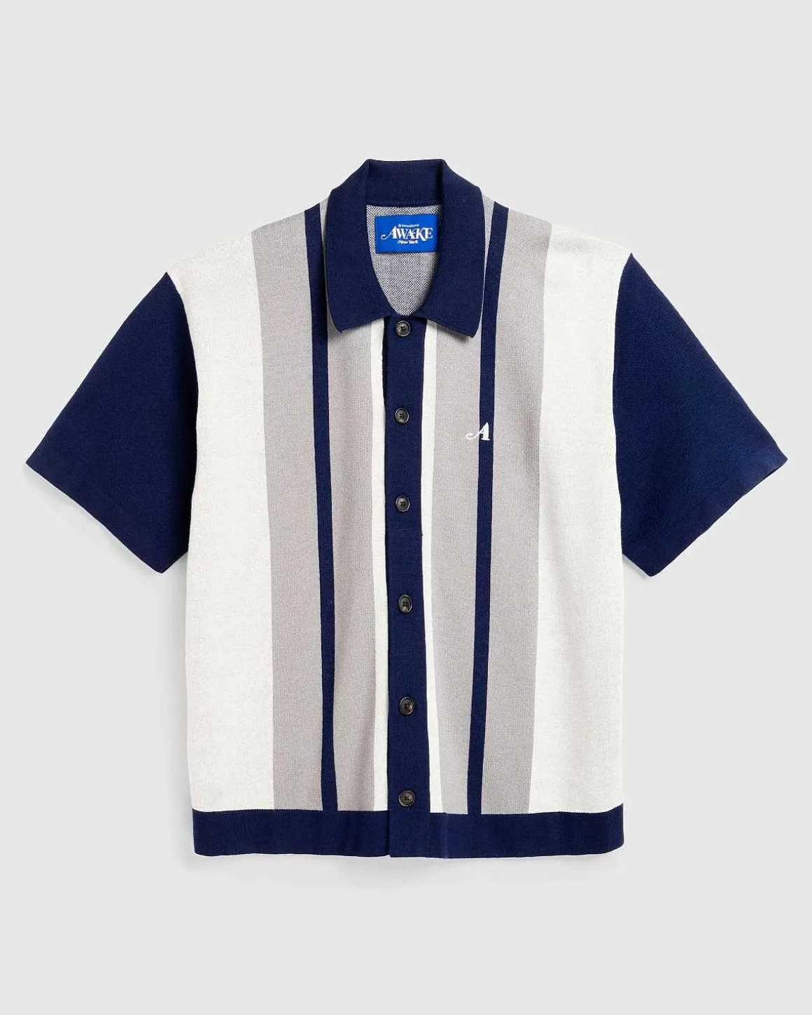 Knit Camp Collar Shirt Brown Multi
