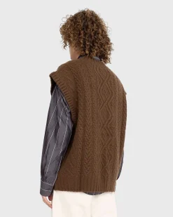 Kogt Kabelvest Brun