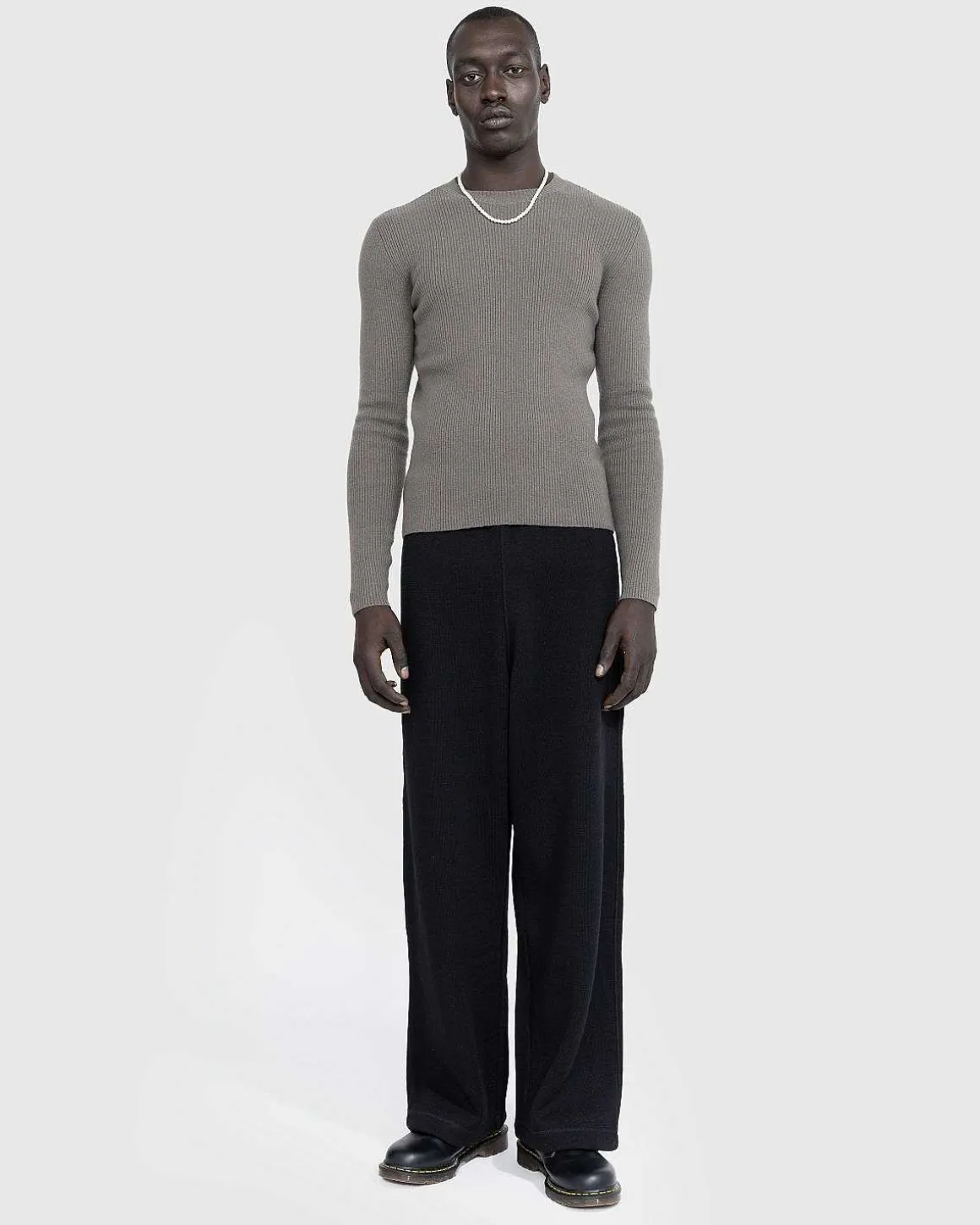 Kompakt Rundhals Mole Grey Super Wool