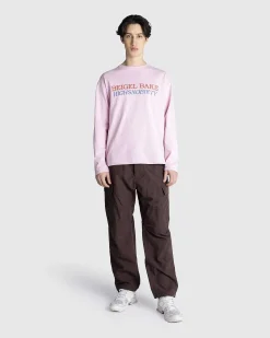Langaermet Logo-T-Shirt Pink