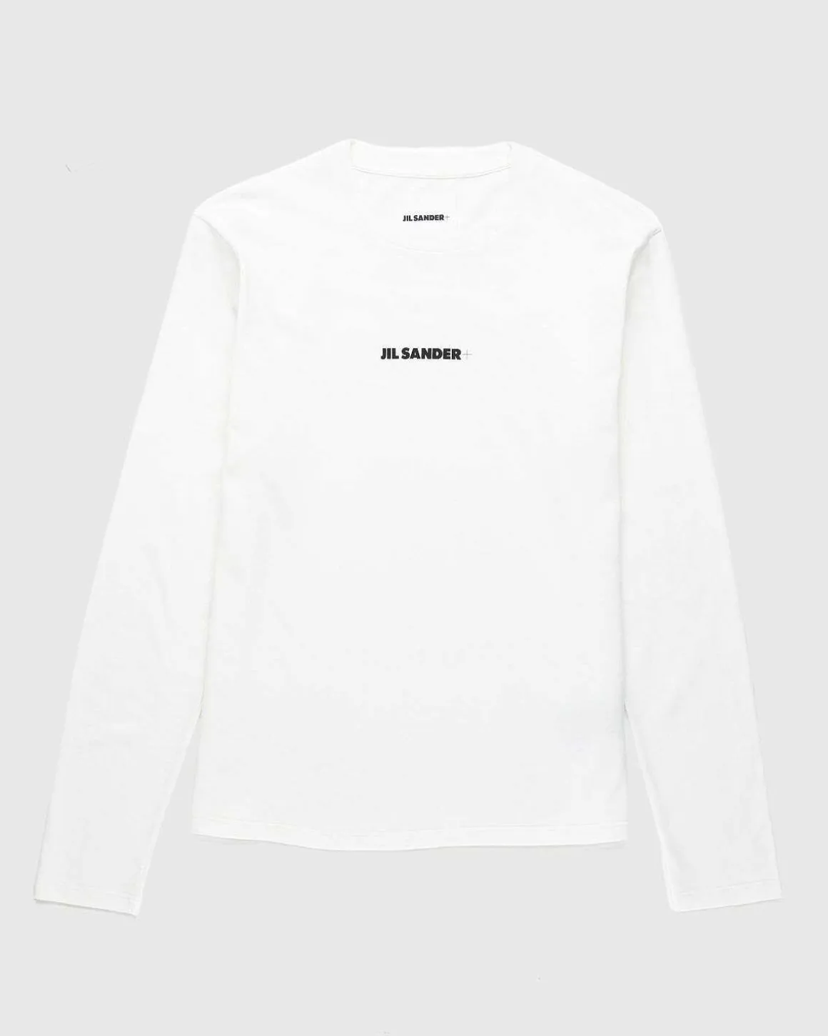 Langaermet Logo T-Shirt Porcelaen Hvid