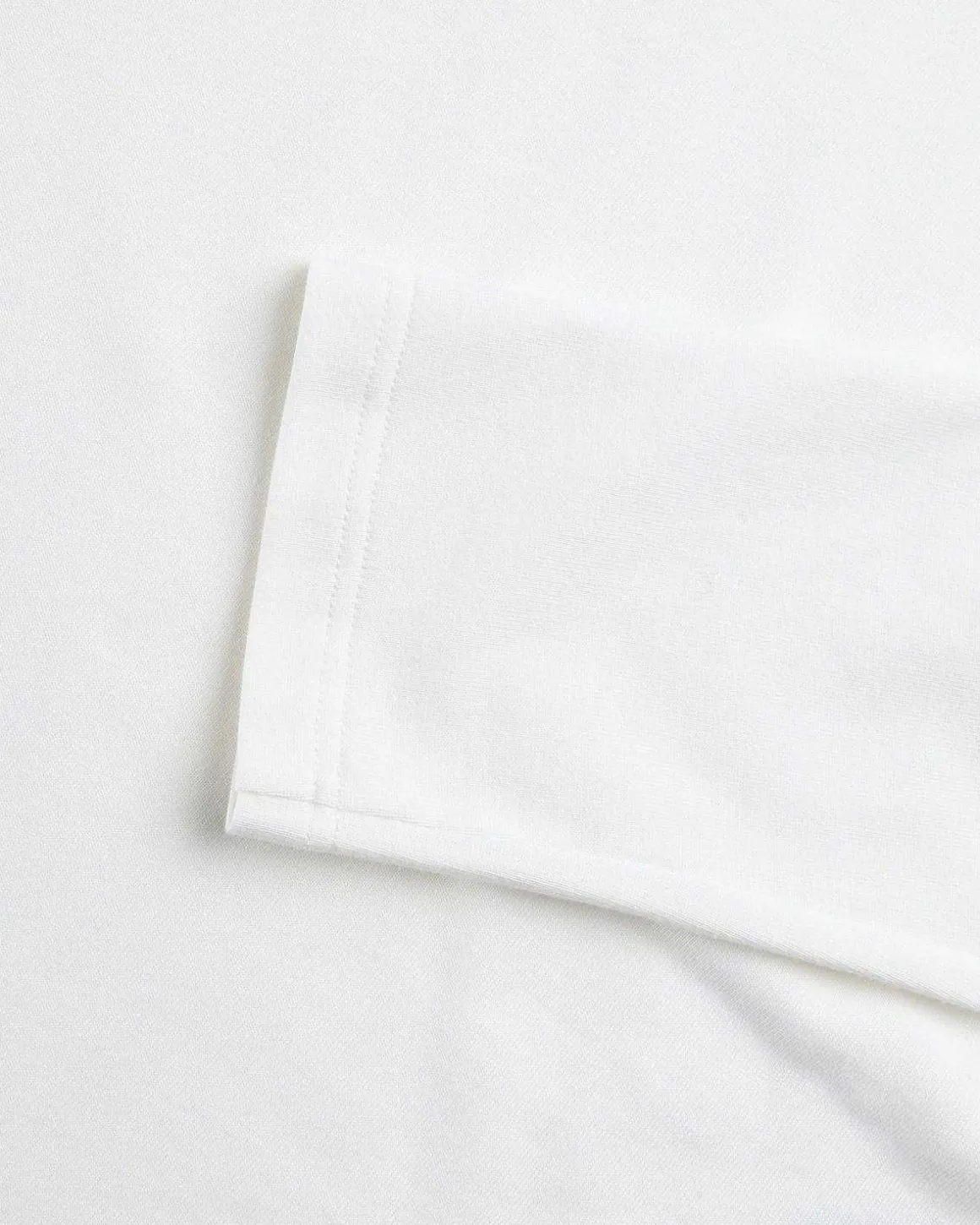 Langaermet Logo T-Shirt Porcelaen Hvid