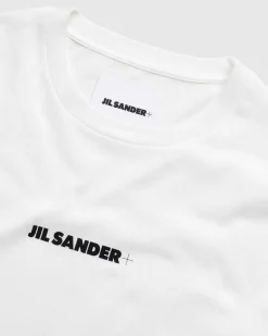 Langaermet Logo T-Shirt Porcelaen Hvid