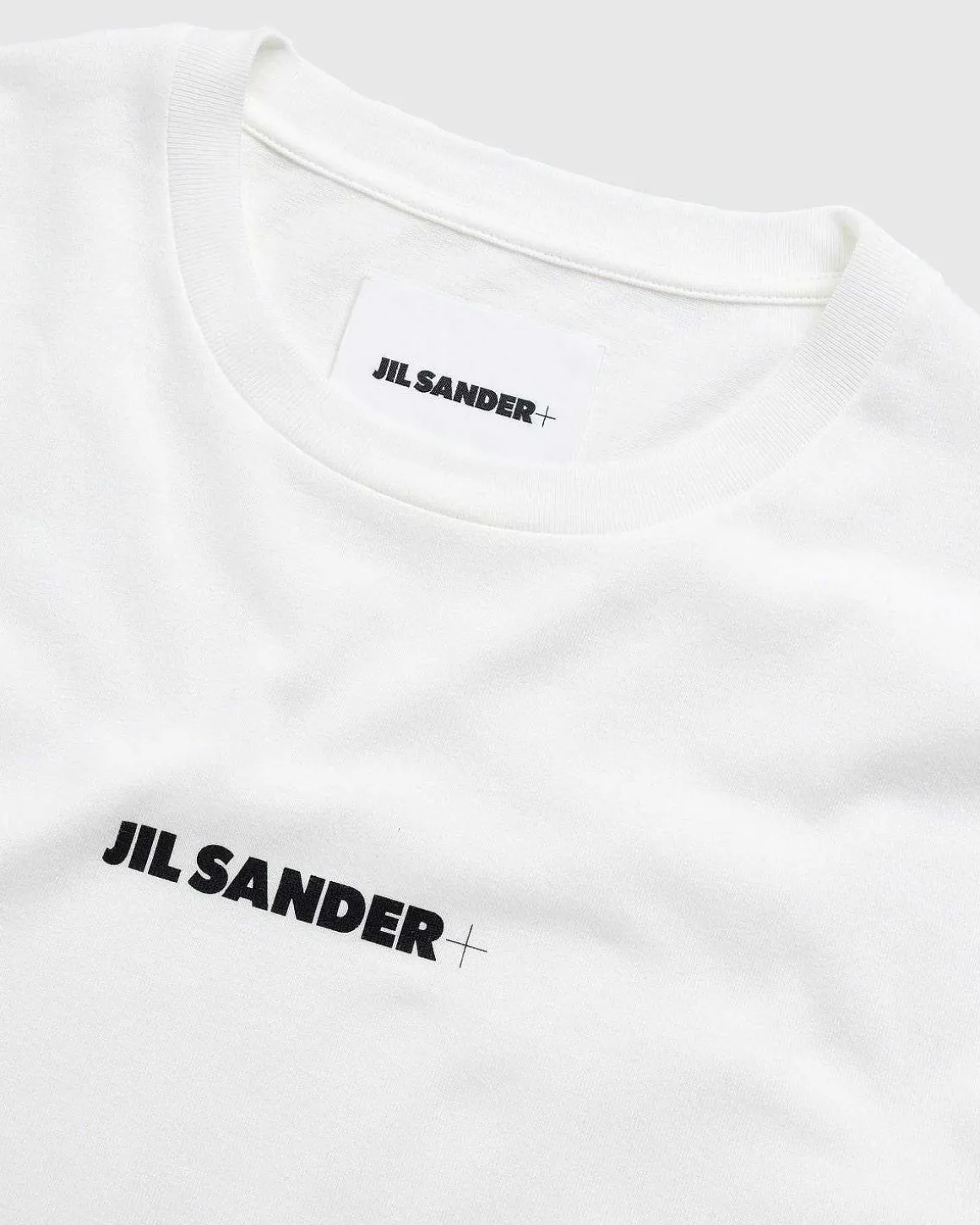 Langaermet Logo T-Shirt Porcelaen Hvid