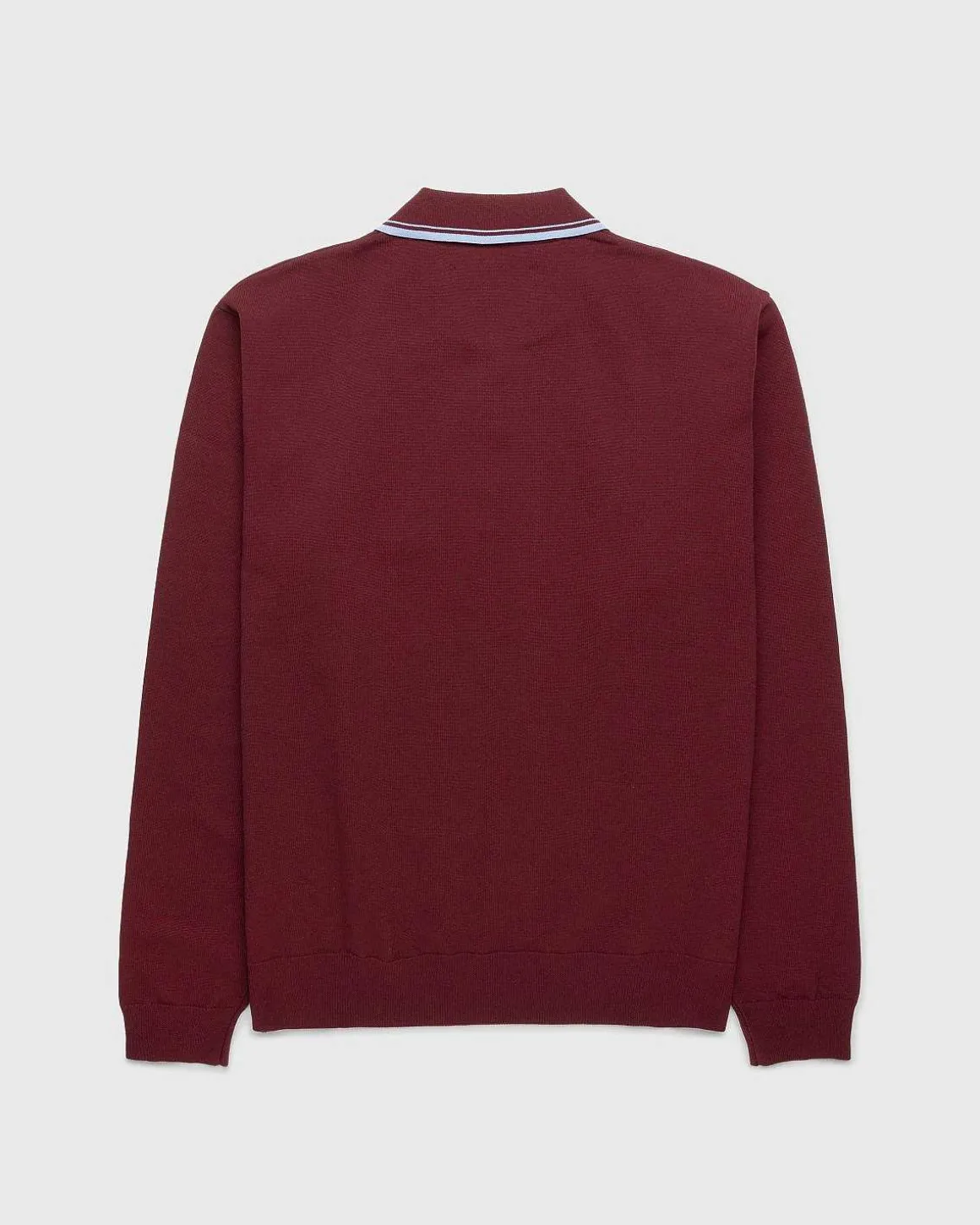 Langaermet Strik Polo Bordeaux