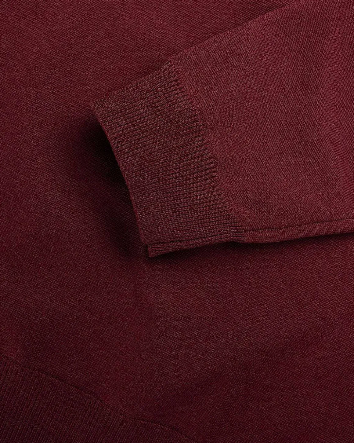 Langaermet Strik Polo Bordeaux