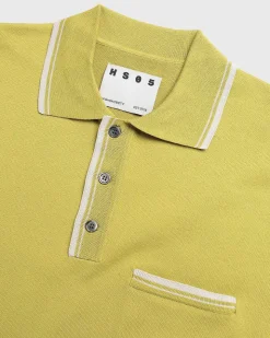 Langaermet Strik Polo Gron