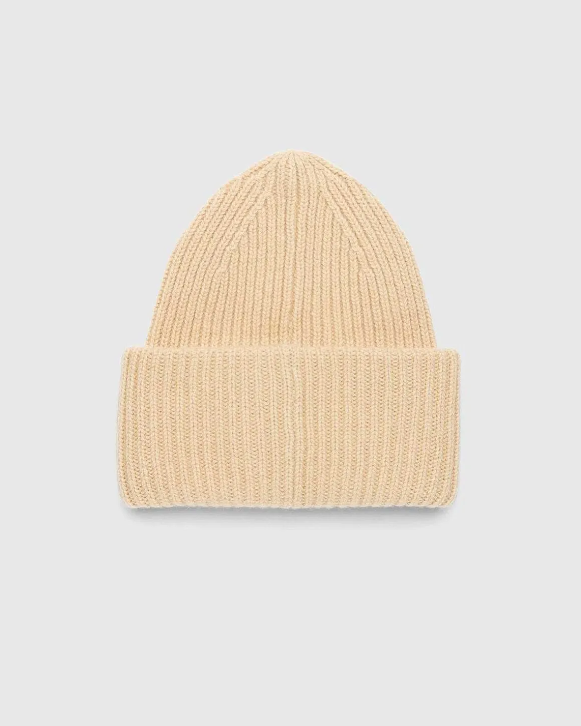 Large Face Logo Beanie Biscuit Beige