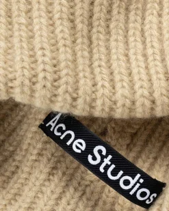 Large Face Logo Beanie Biscuit Beige