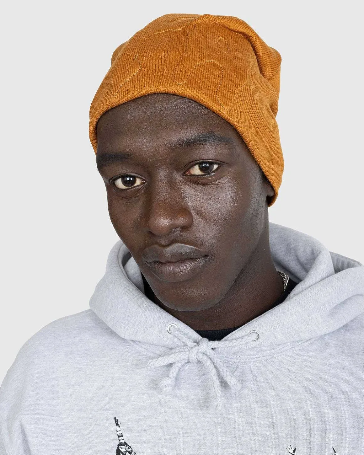 Lesser God Skull Beanie Brown