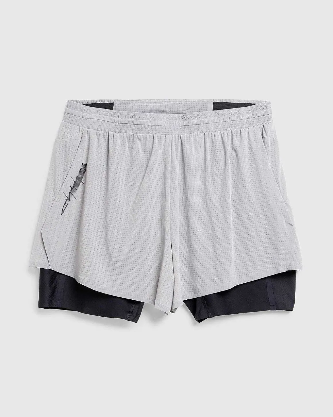 Lobe Short Tights Gra/Sort
