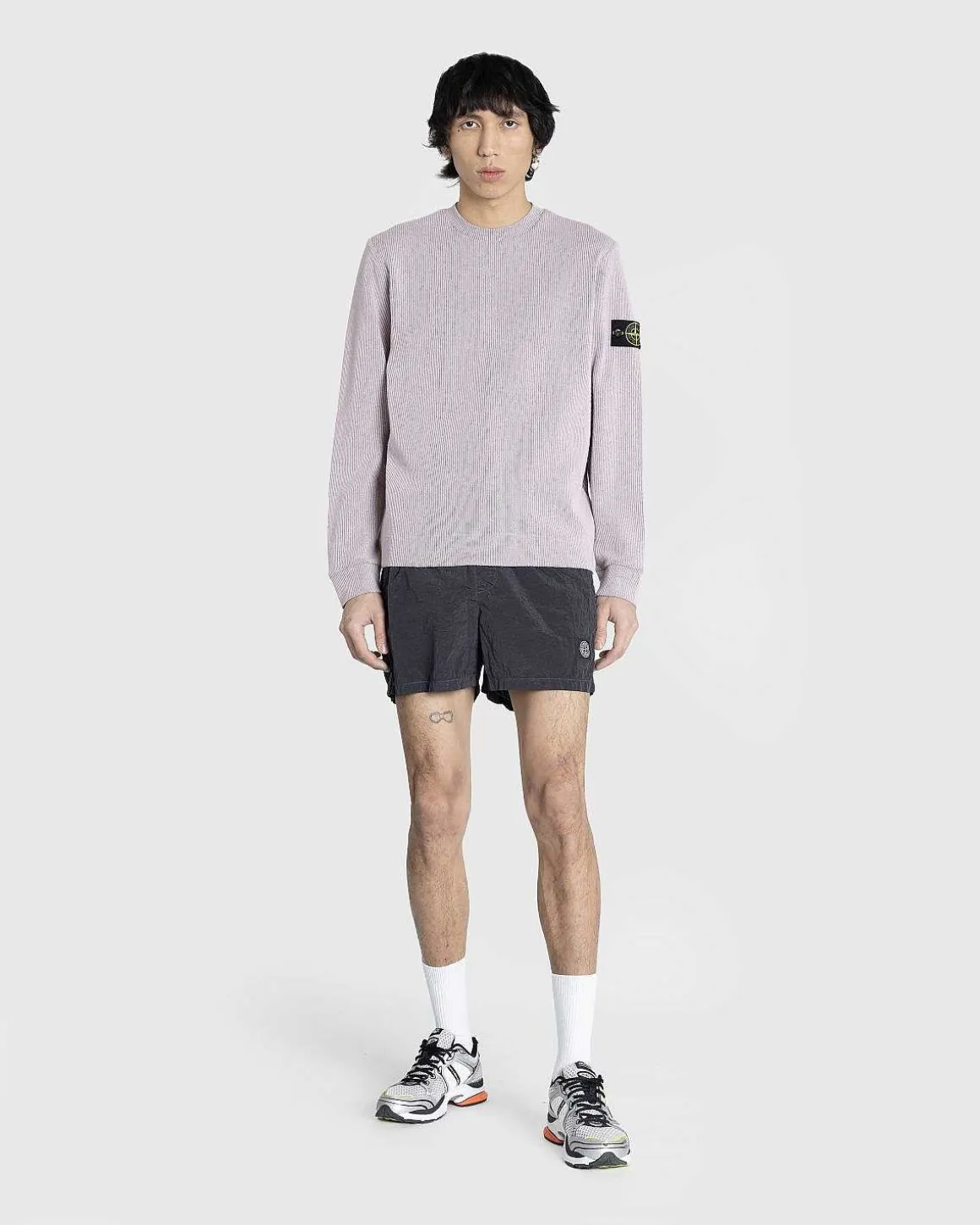 Logo Badge Strik Sweater Pink