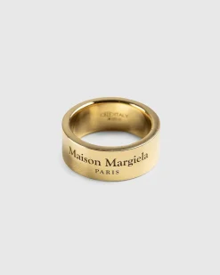 Logo-Graveret Ring Guld