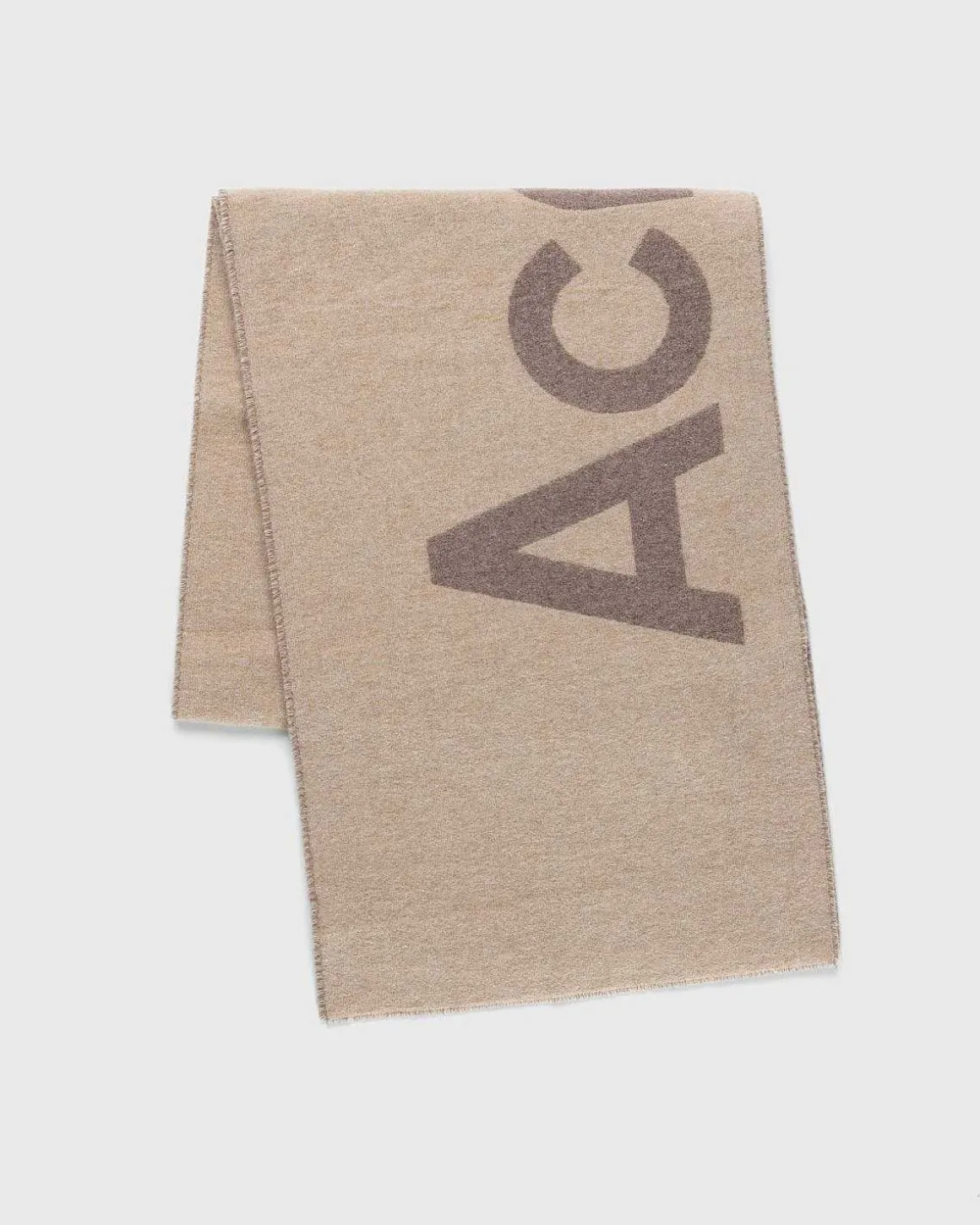 Logo Jacquard Torklaede Camel Brown