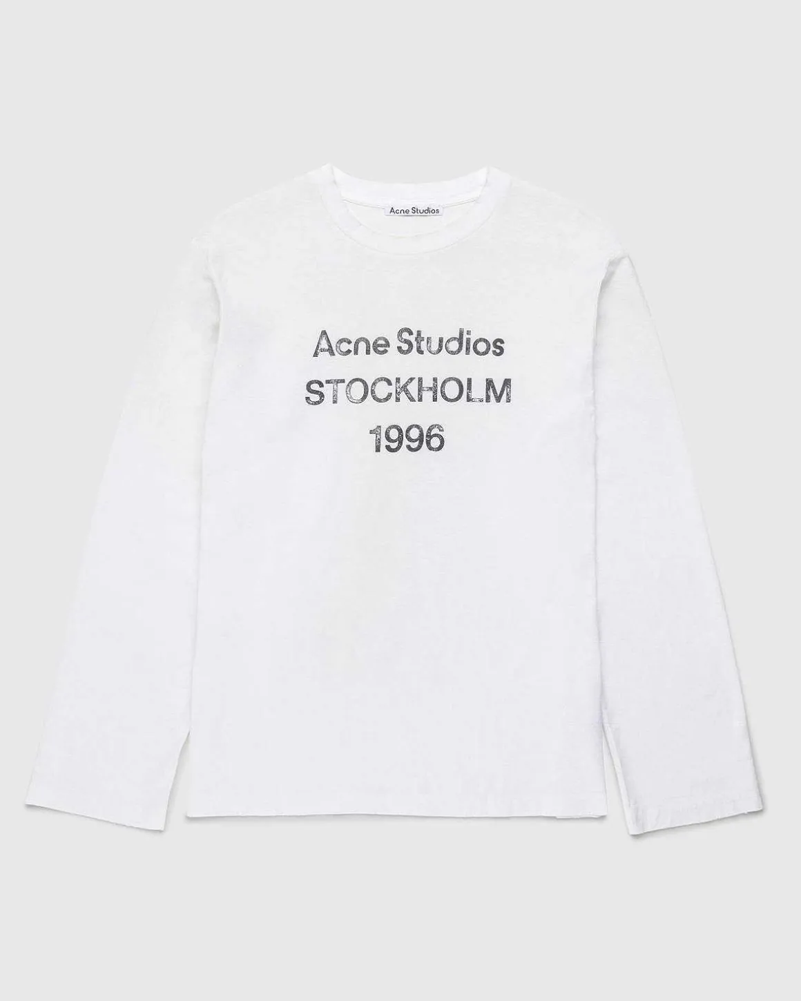 Logo Langaermet T-Shirt Optic White