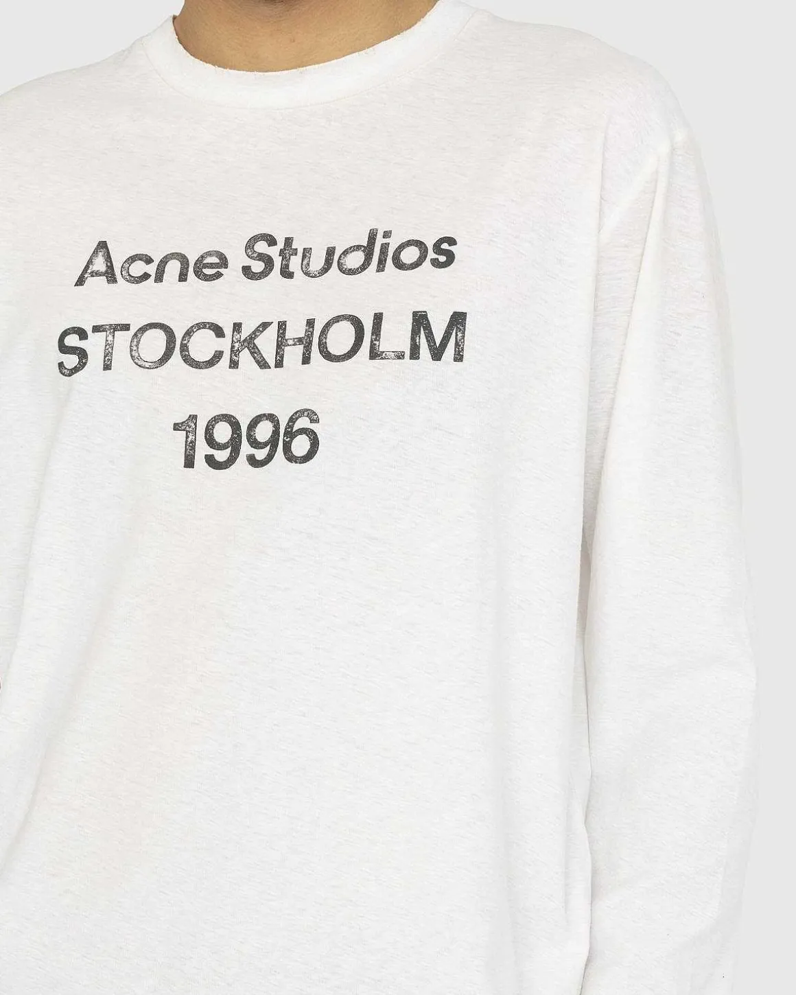 Logo Langaermet T-Shirt Optic White