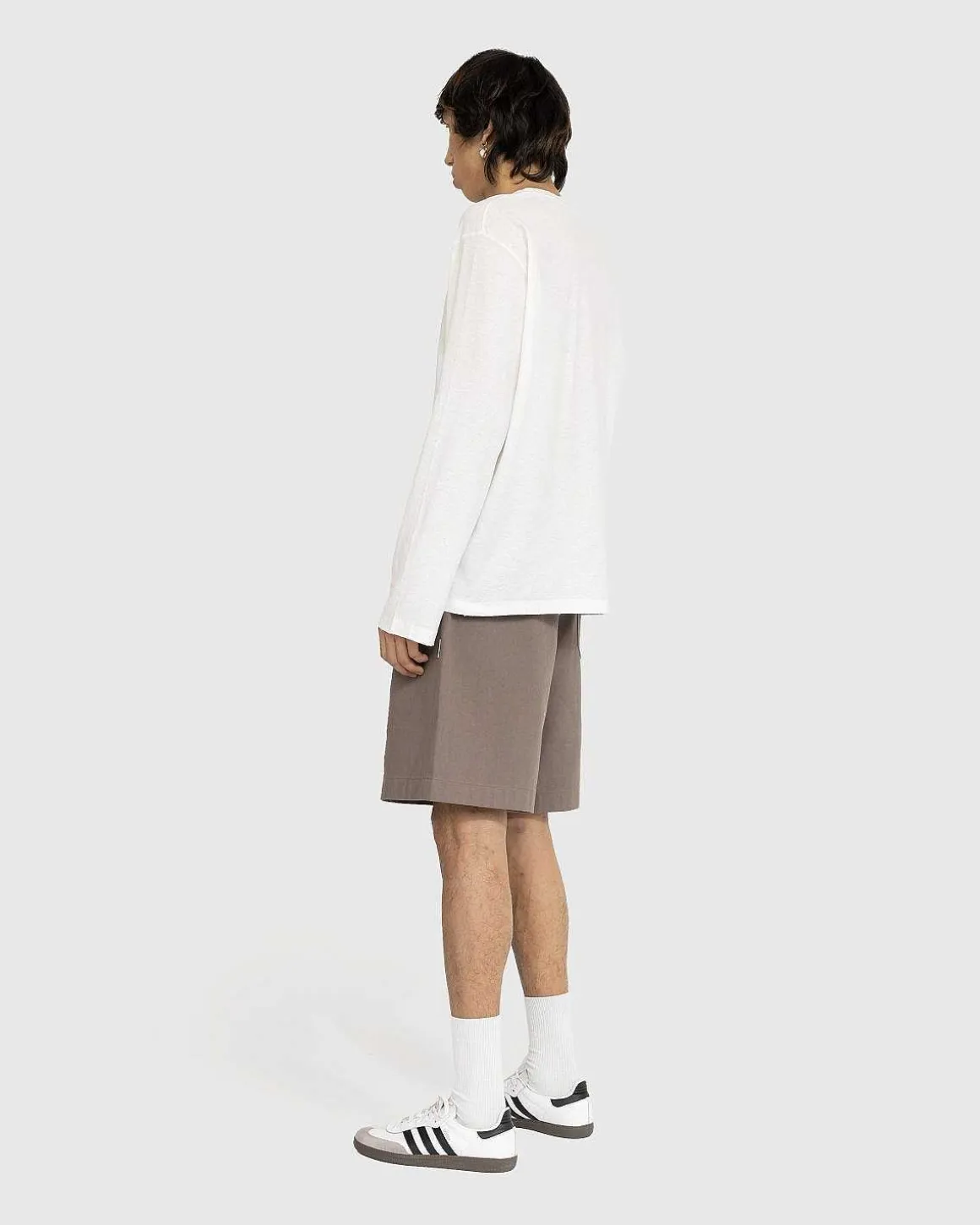 Logo Langaermet T-Shirt Optic White