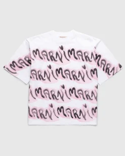 Logo Stripe T-Shirt Lily White