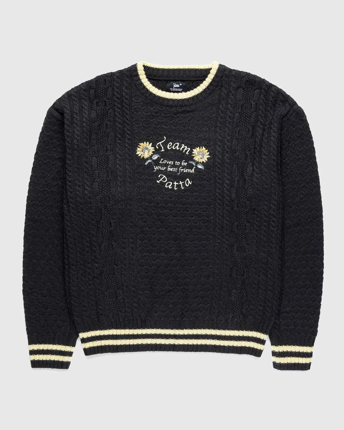 Loves You Kabelstrikket Sweater Pirate Black