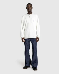 L/S T-Shirt Med Rund Hals Poly Jersey Hvid