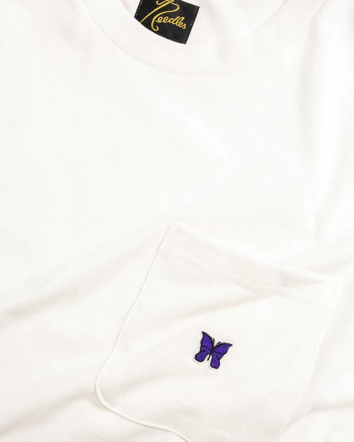 L/S T-Shirt Med Rund Hals Poly Jersey Hvid