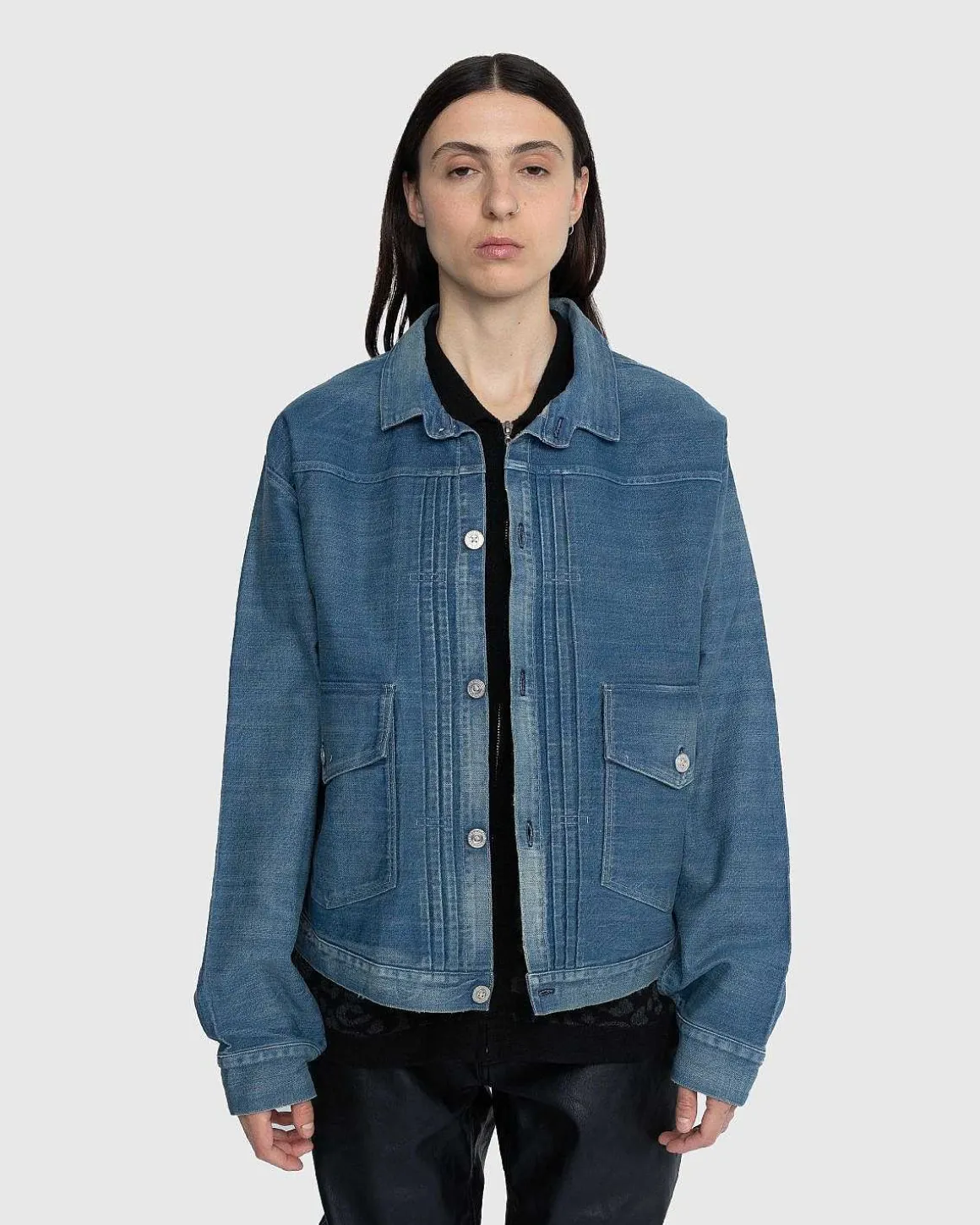 Lvc 1879 Plisseret Blusejakke Indigo Blue