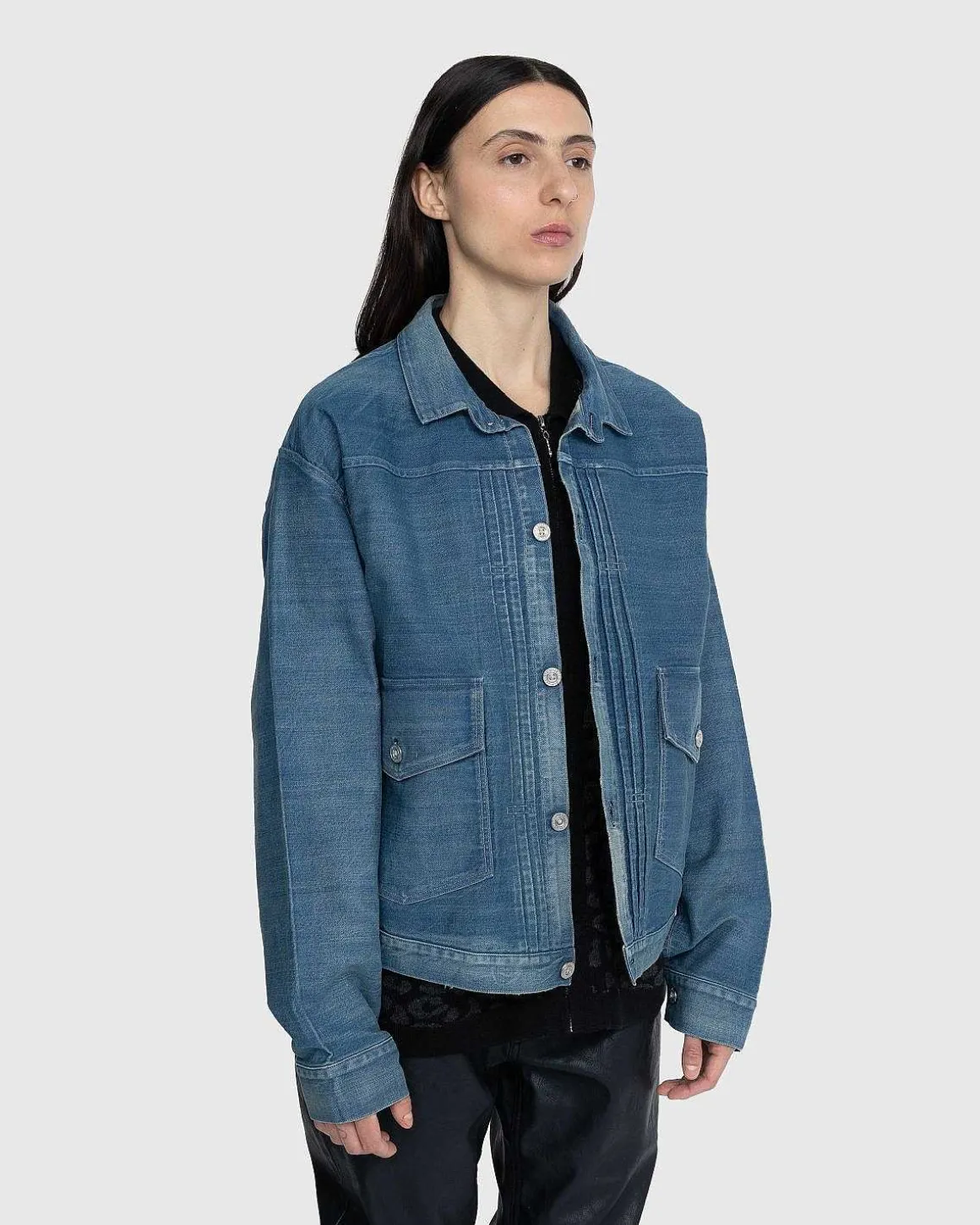 Lvc 1879 Plisseret Blusejakke Indigo Blue