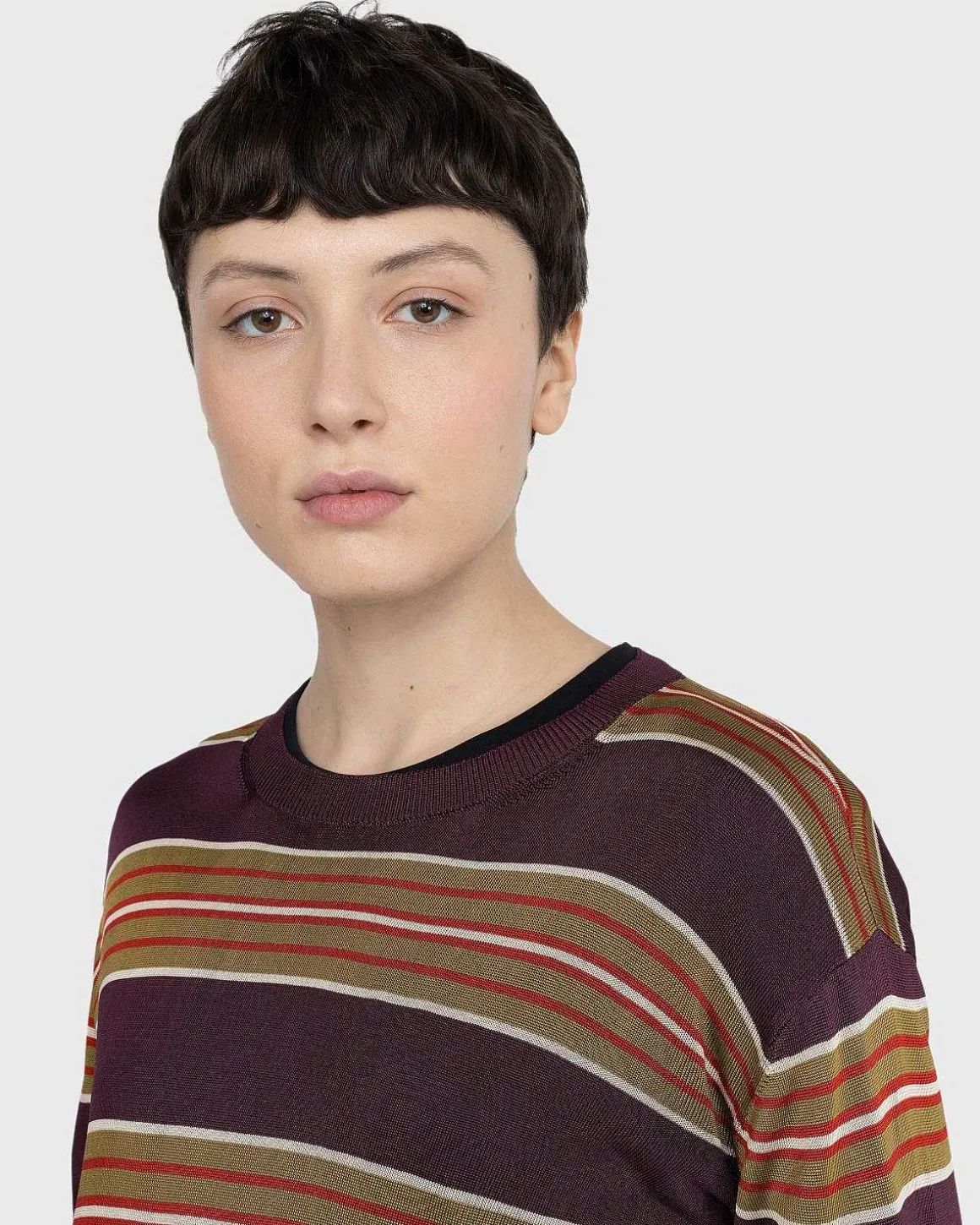 Mias Knit T-Shirt Burgundy