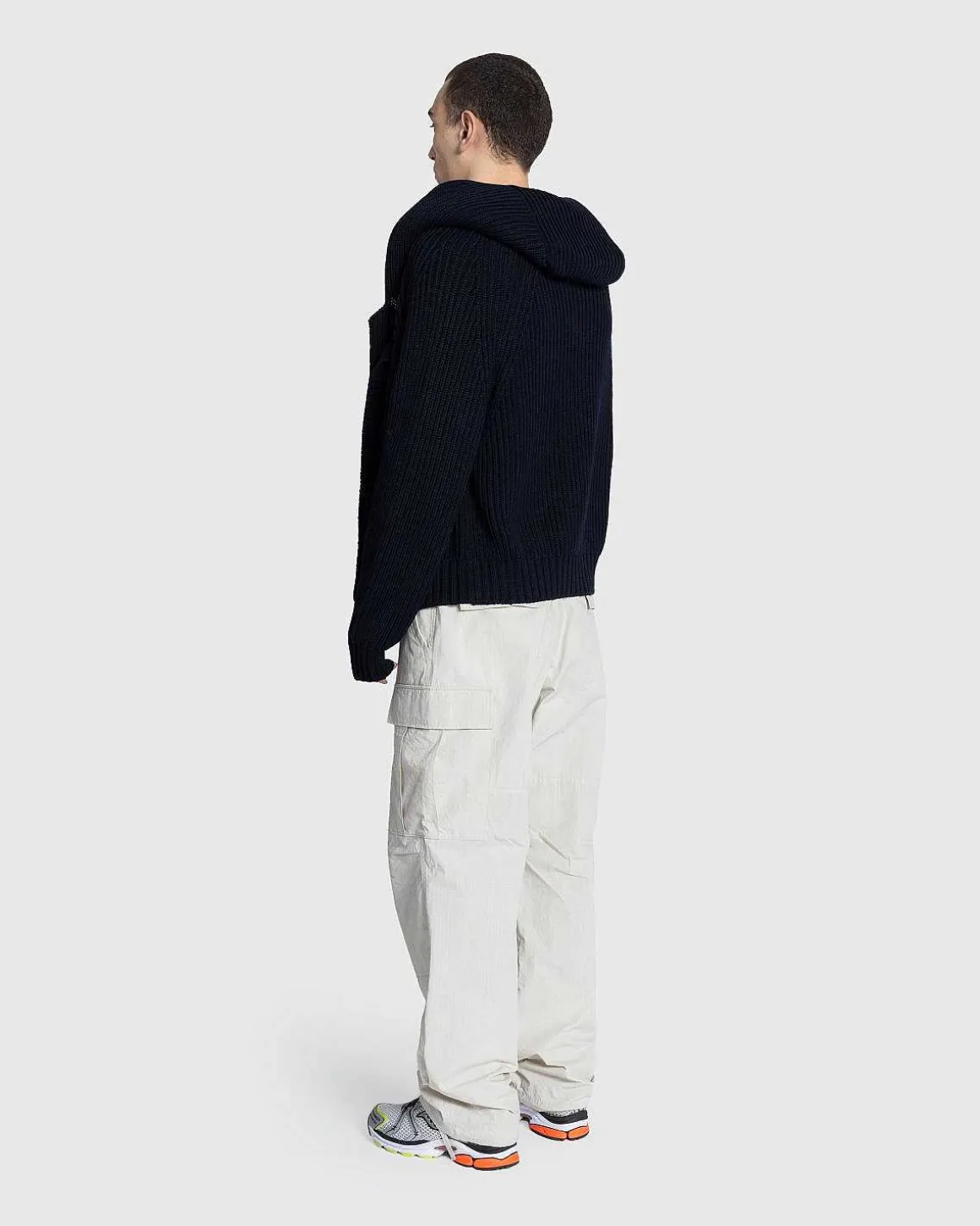 Michel Overdreven Rib Okologisk Bomuld Haette Cardigan Midnight Blue