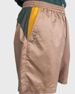 Mix Panel Nylon Shorts Brun/Morkegron